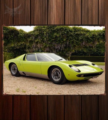 Металлическая табличка Lamborghini Miura P400 S